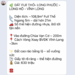 Ảnh chụp thông tin tin đăng đất 108,9 mét vuông tại Long Phước